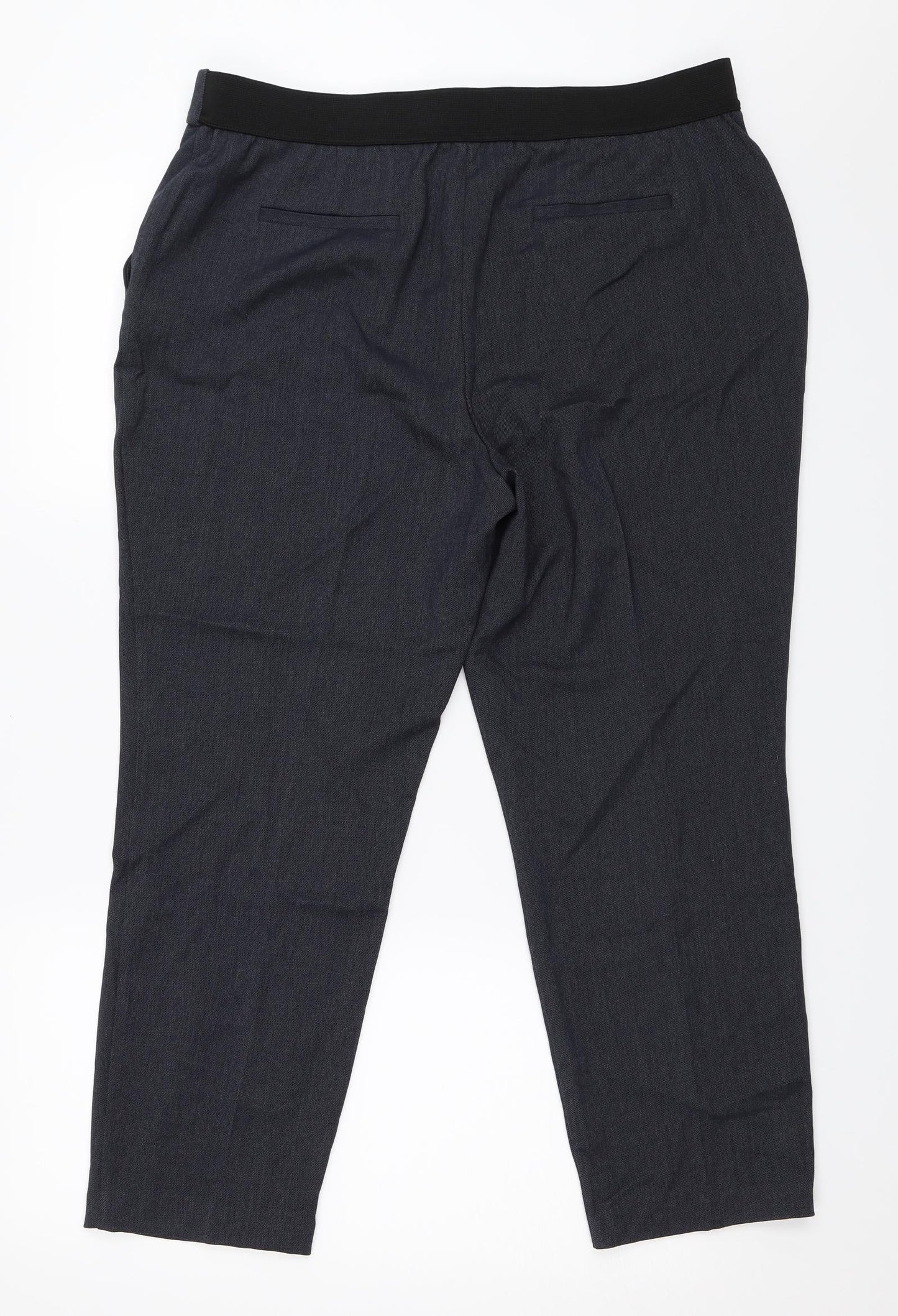Womens UK Size 16 Bonmarché Regular Fit Capri Blue Trousers