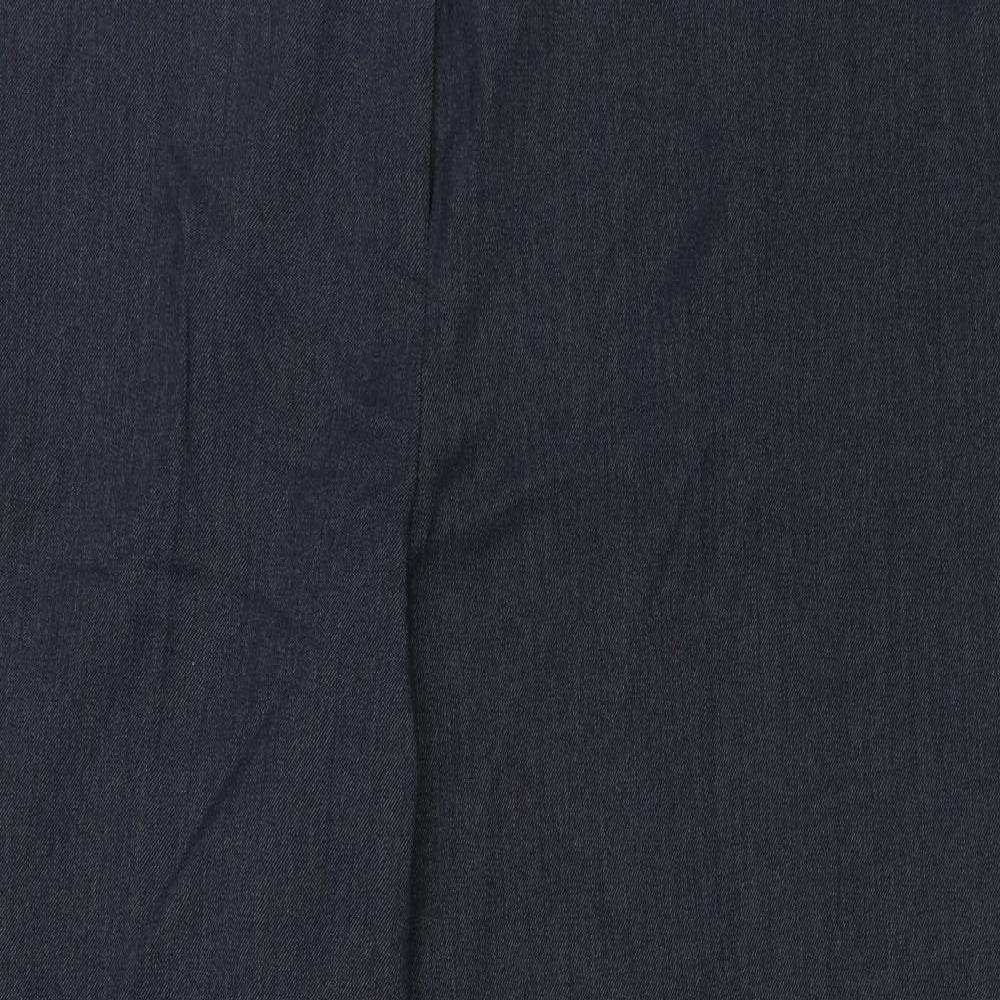 Womens UK Size 16 Bonmarché Regular Fit Capri Blue Trousers