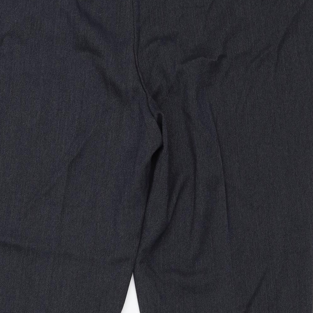 Womens UK Size 16 Bonmarché Regular Fit Capri Blue Trousers