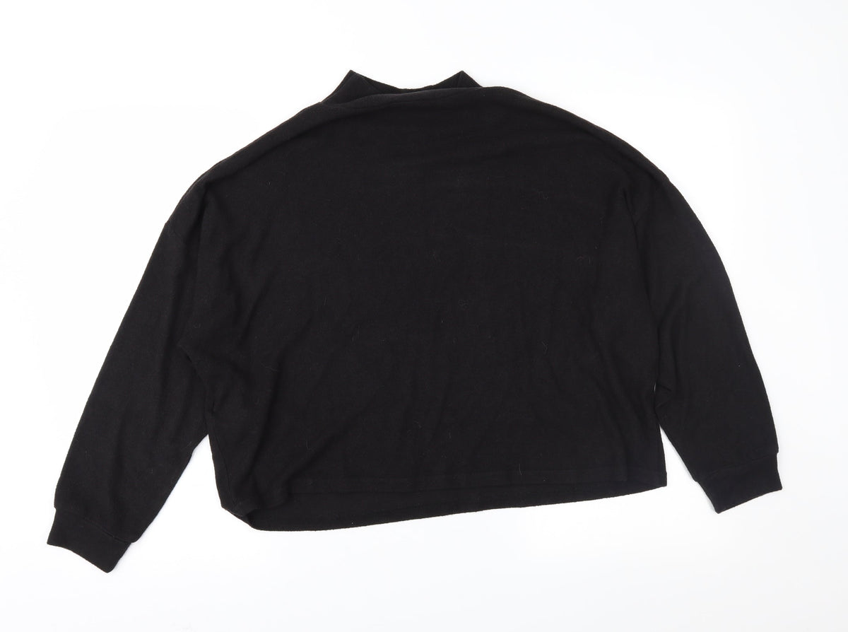 Back view of New Look women’s black fleece jumper, size M
