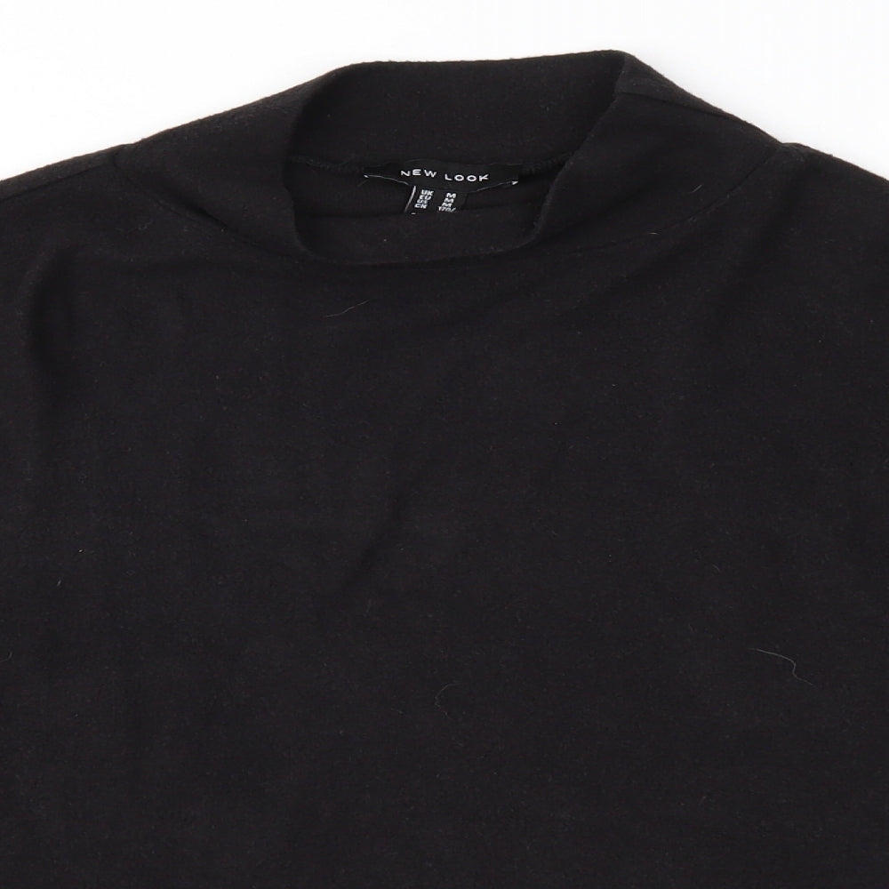 Close-up detail of New Look women’s black fleece jumper, size M