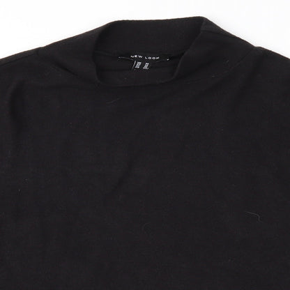 Close-up detail of New Look women’s black fleece jumper, size M