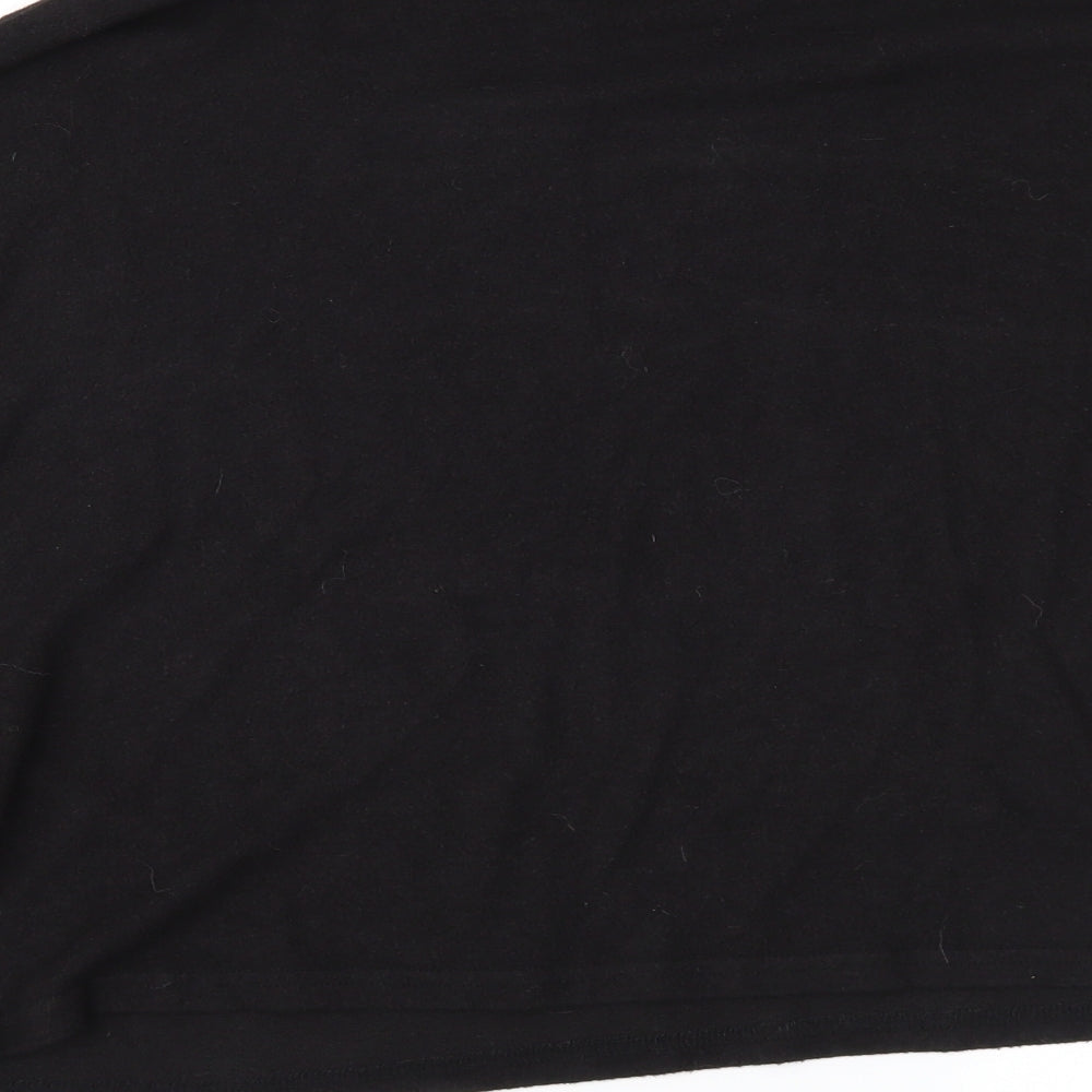 Brand and care label for New Look women’s black fleece jumper, size M