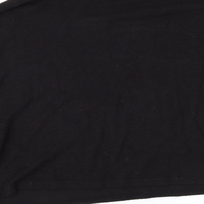Brand and care label for New Look women’s black fleece jumper, size M