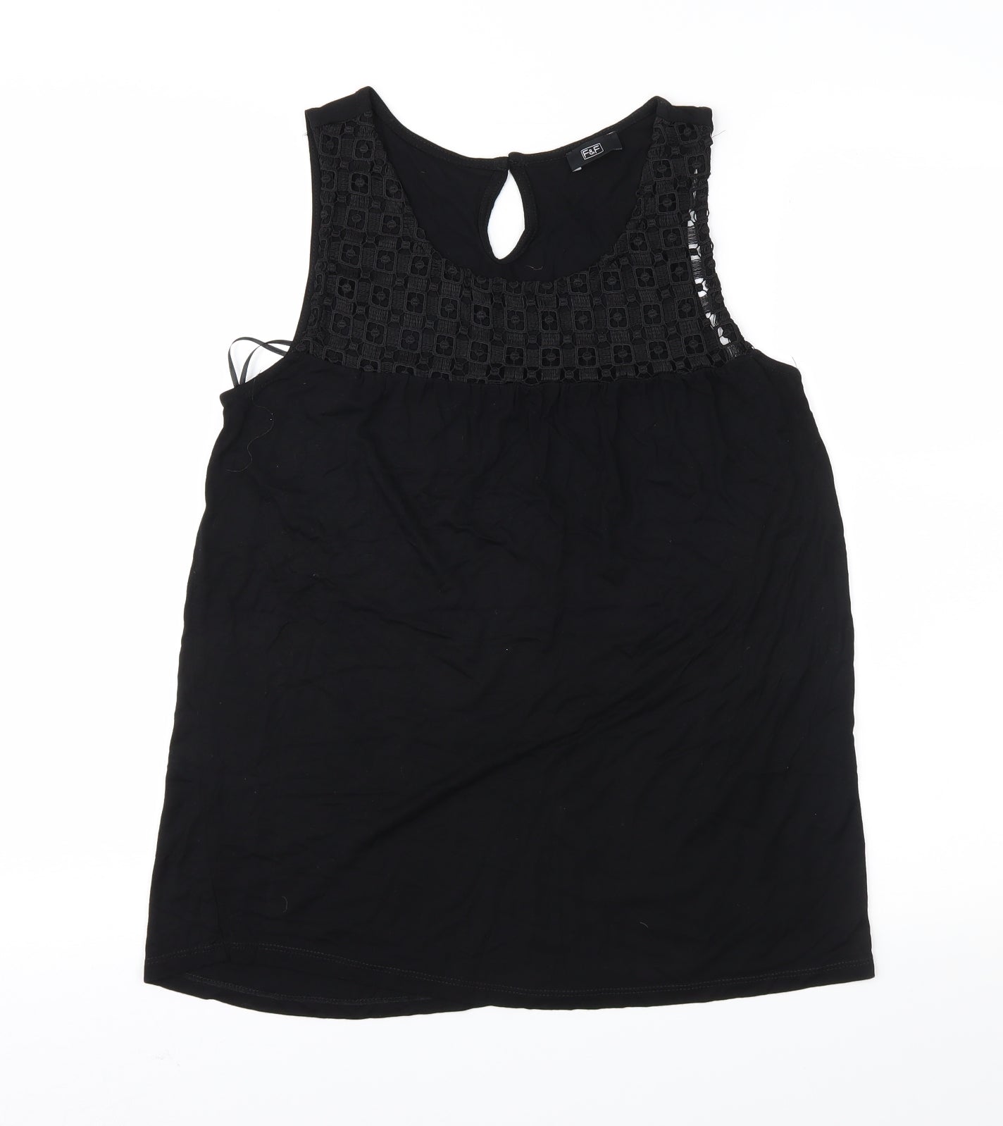 F&F Womens Black   Basic Blouse Size 8