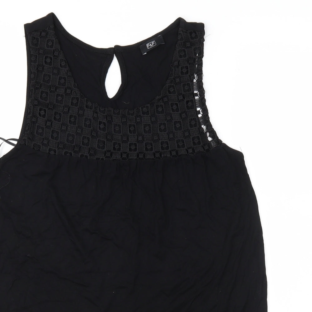 F&F Womens Black   Basic Blouse Size 8