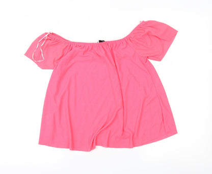 Womens UK Size 6 Atmosphere Pink Basic Blouse