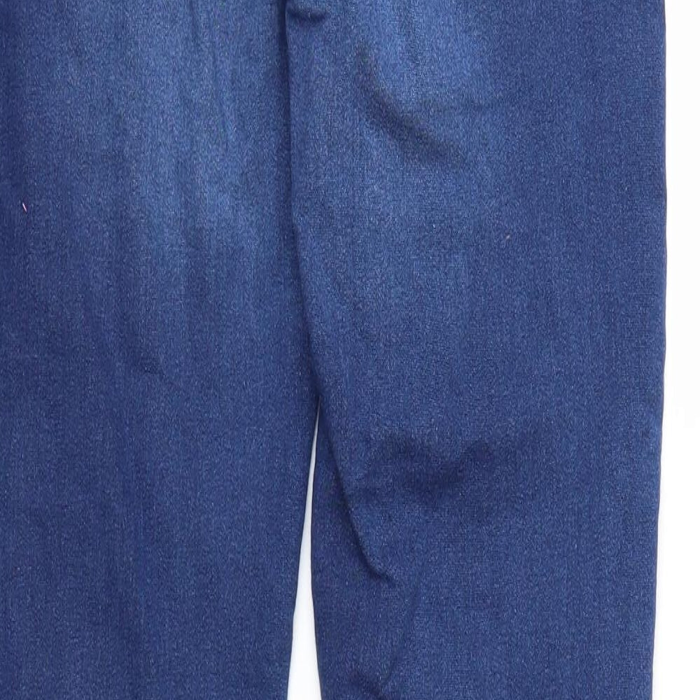 Denim & Co. Womens Blue  Denim Straight Jeans Size 8 L31 in