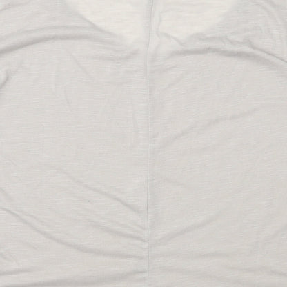Womens UK Size S Preworn Grey Basic T-Shirt