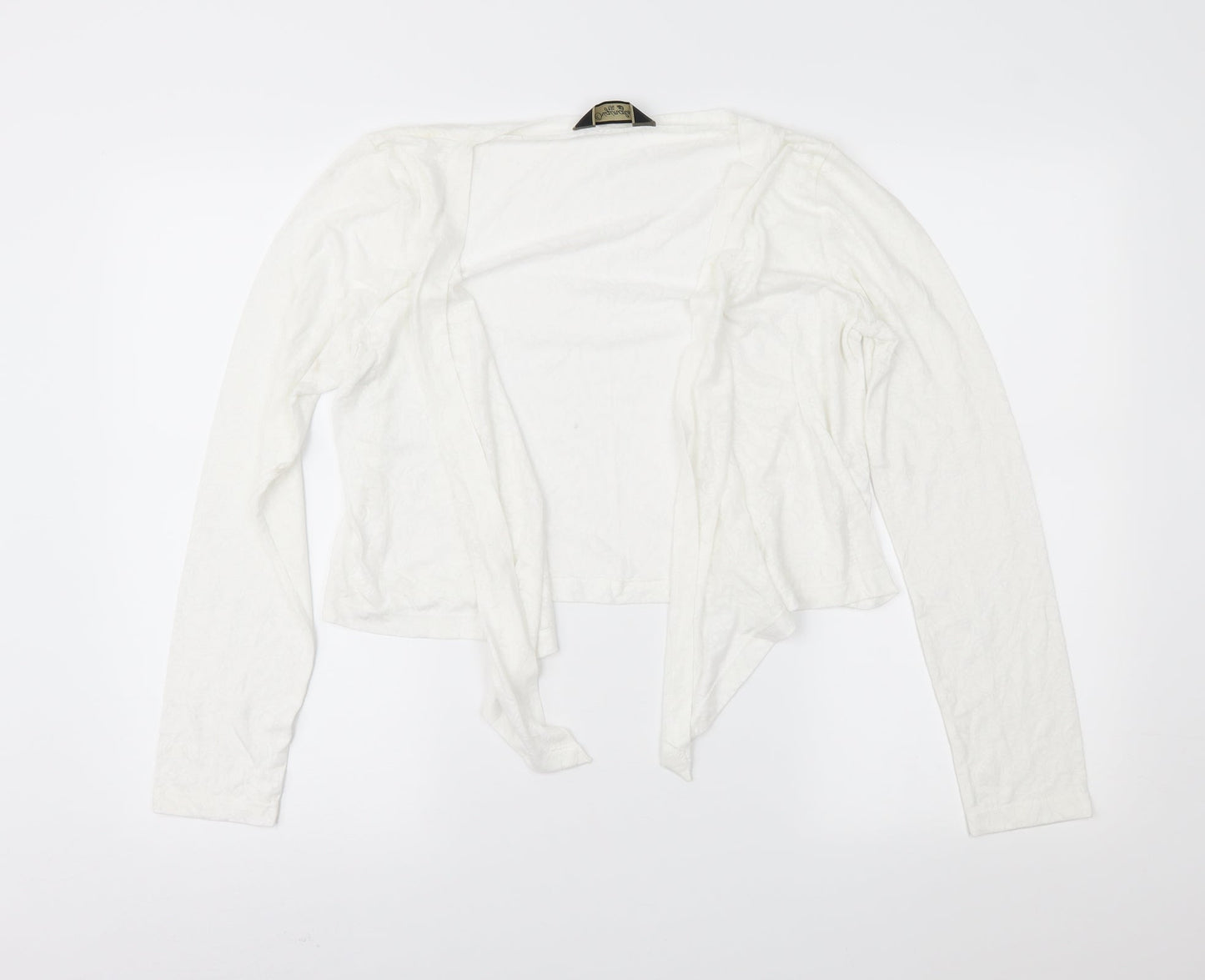 Originals Womens White Floral Jersey Cardigan Jumper Size 16