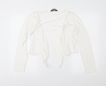 Originals Womens White Floral Jersey Cardigan Jumper Size 16