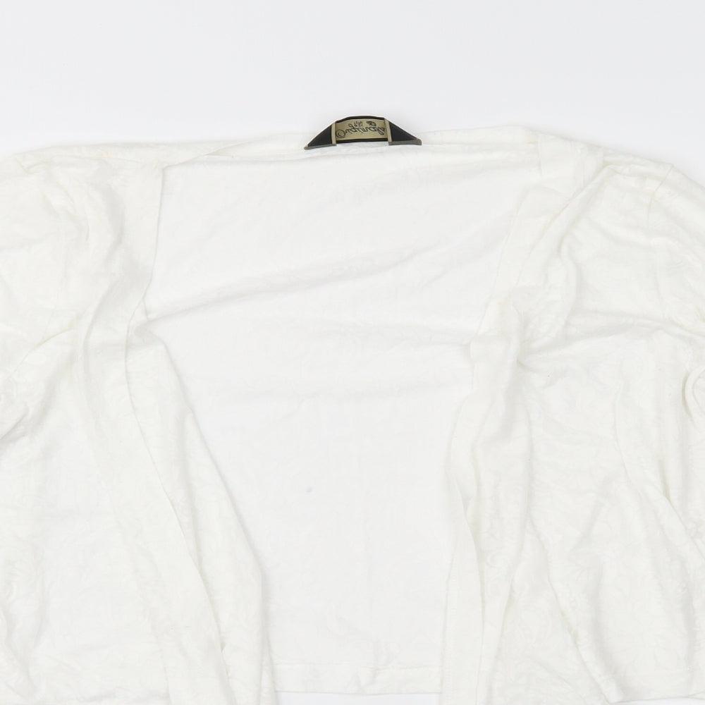 Originals Womens White Floral Jersey Cardigan Jumper Size 16
