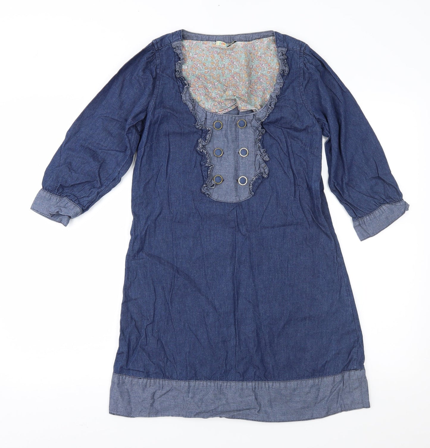 Denim & Co. Womens Blue  Denim Shift  Size 10