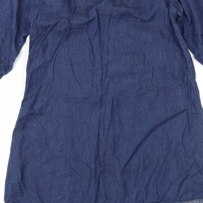 Denim & Co. Womens Blue  Denim Shift  Size 10