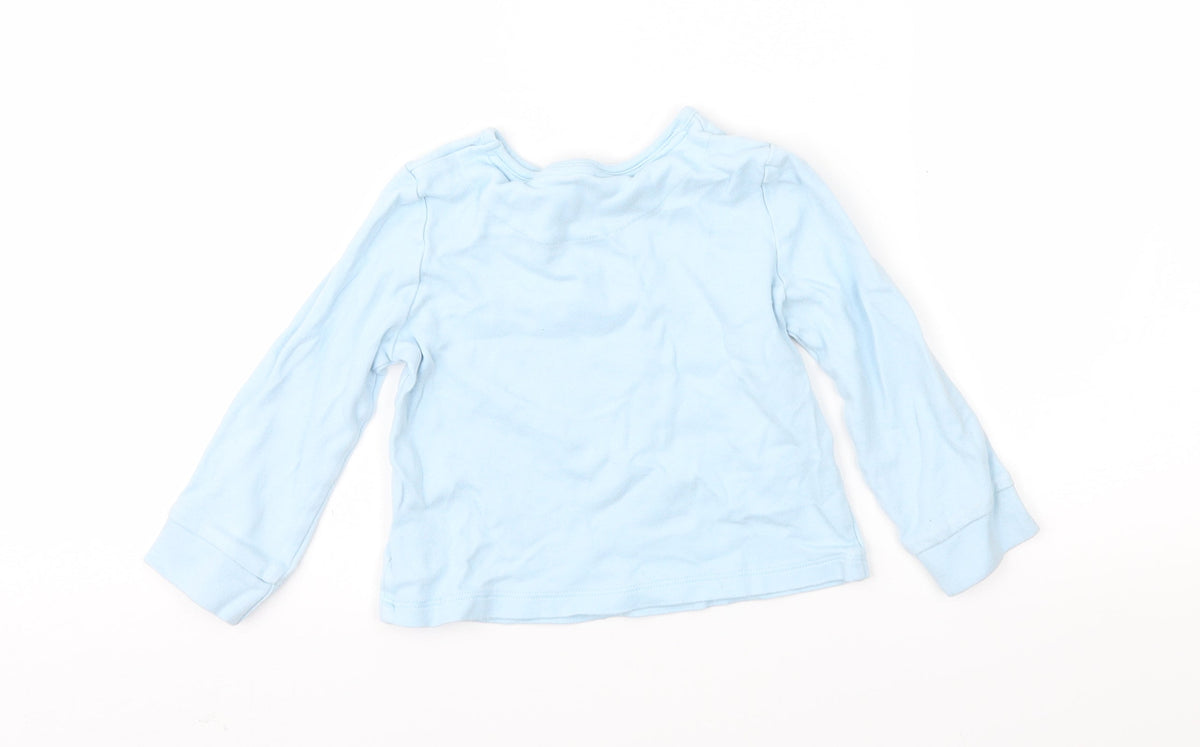 Back view of John Lewis girls’ black basic t-shirt, size 2, years
