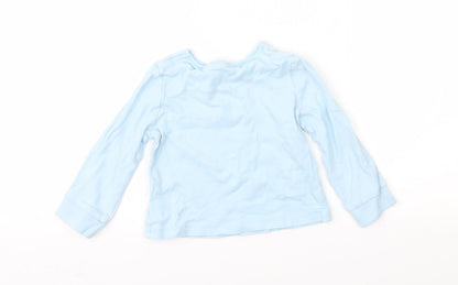 Back view of John Lewis girls’ black basic t-shirt, size 2, years