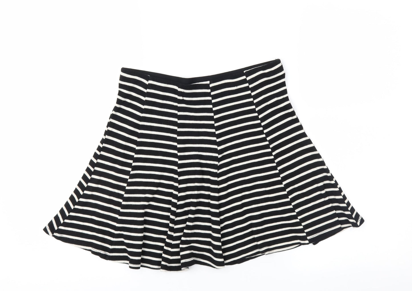 Atmosphere Womens Black Striped  Flare Skirt Size 12