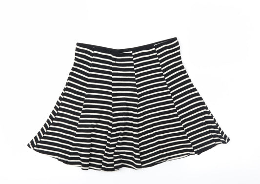 Atmosphere Womens Black Striped  Flare Skirt Size 12