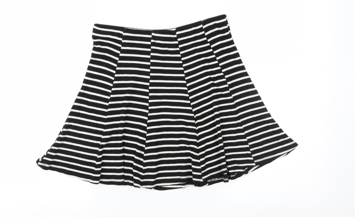 Atmosphere Womens Black Striped  Flare Skirt Size 12
