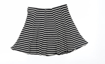 Atmosphere Womens Black Striped  Flare Skirt Size 12