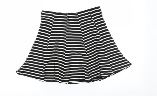 Atmosphere Womens Black Striped  Flare Skirt Size 12