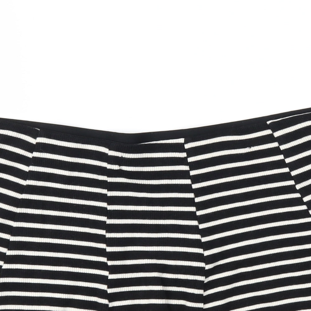 Atmosphere Womens Black Striped  Flare Skirt Size 12