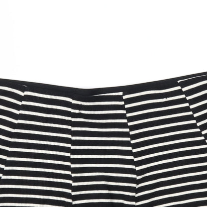Atmosphere Womens Black Striped  Flare Skirt Size 12