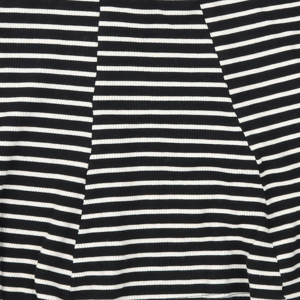 Atmosphere Womens Black Striped  Flare Skirt Size 12