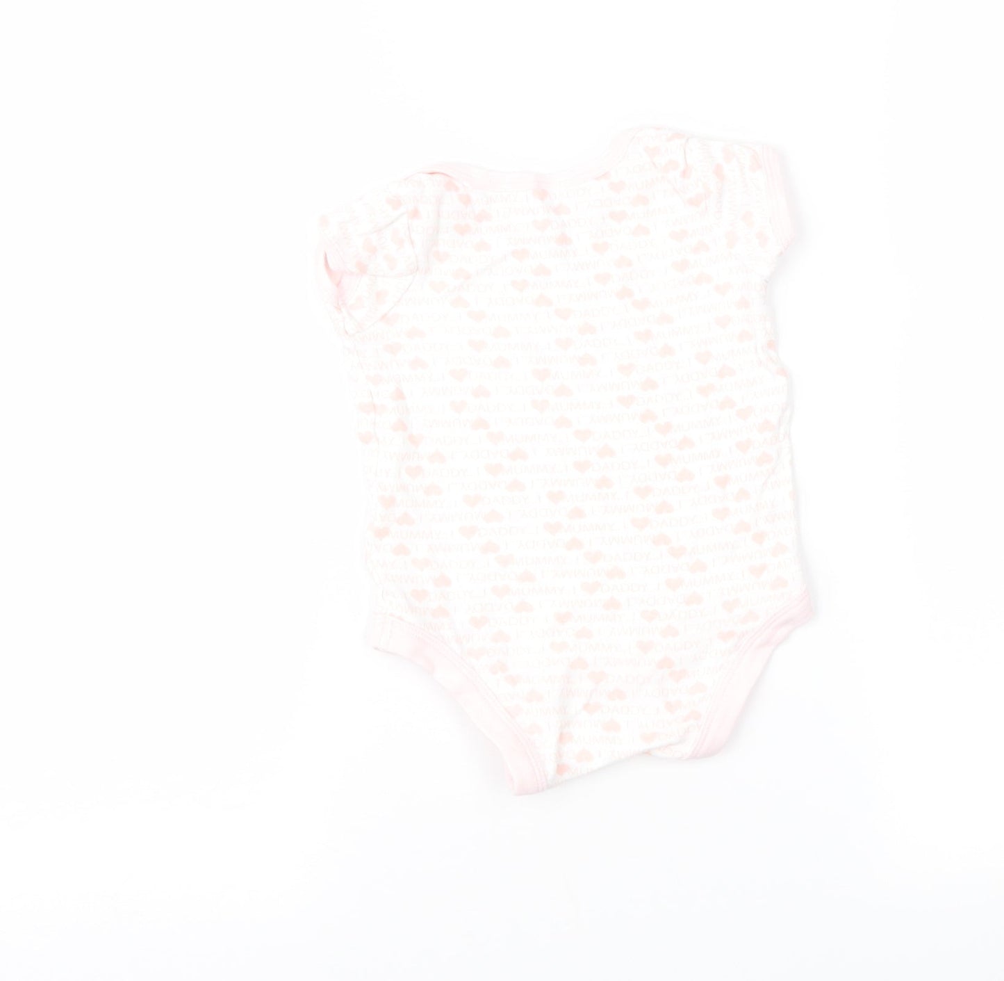TU Girls Pink Geometric  Romper One-Piece Size 3-6 Months