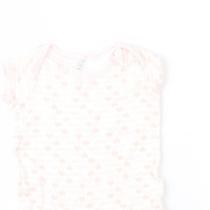 TU Girls Pink Geometric  Romper One-Piece Size 3-6 Months
