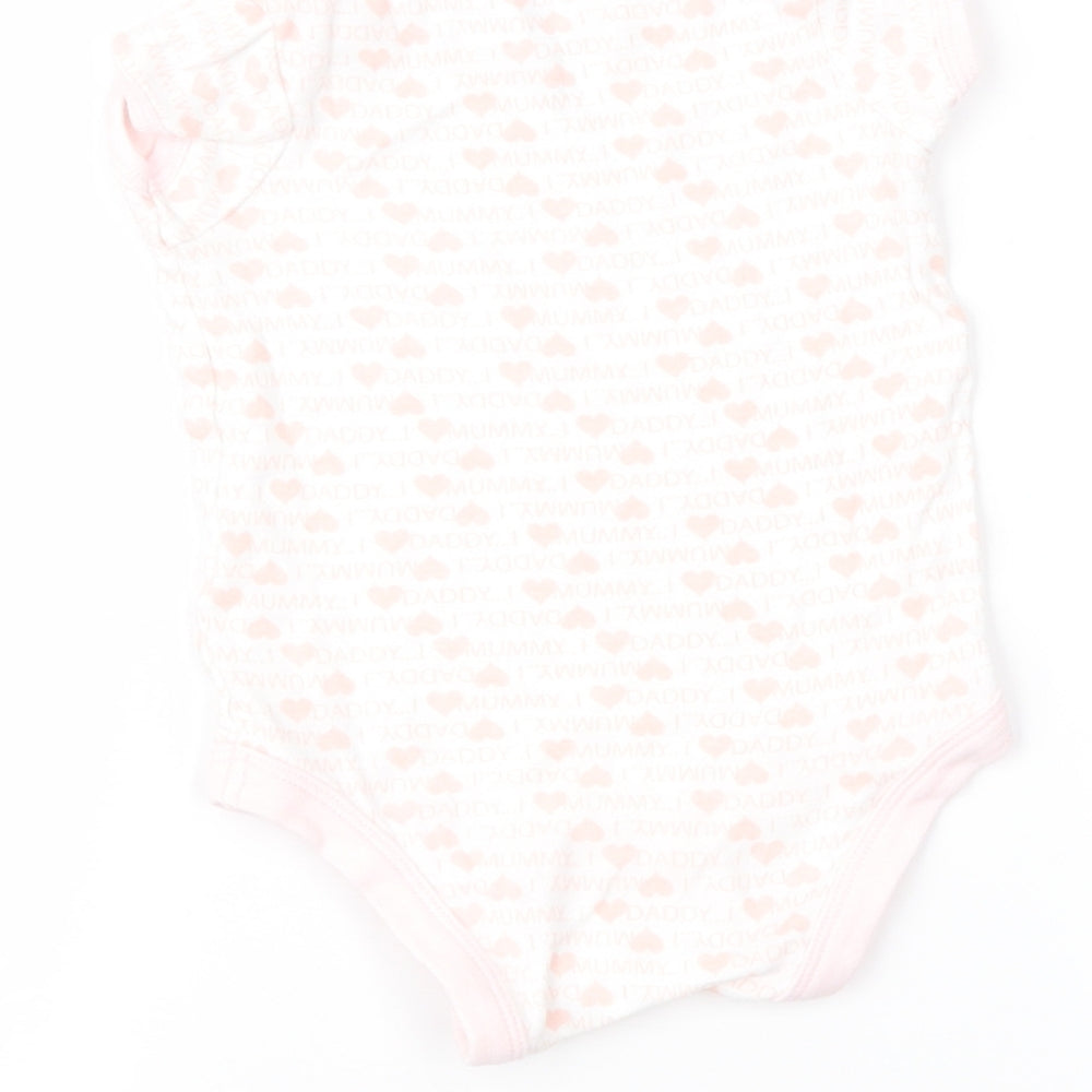TU Girls Pink Geometric  Romper One-Piece Size 3-6 Months