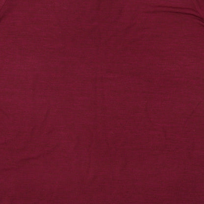 Brand and care label for Gap women’s purple jumper, size M