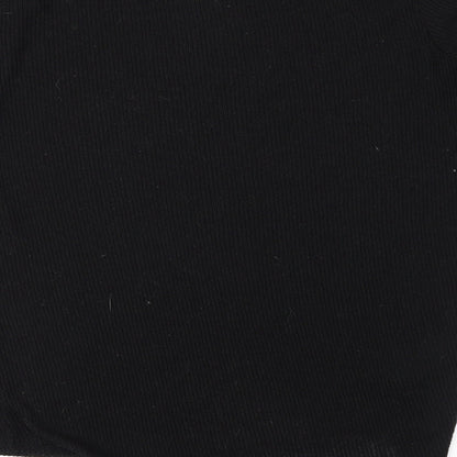 Brand and care label for River Island women’s black jumper, size M