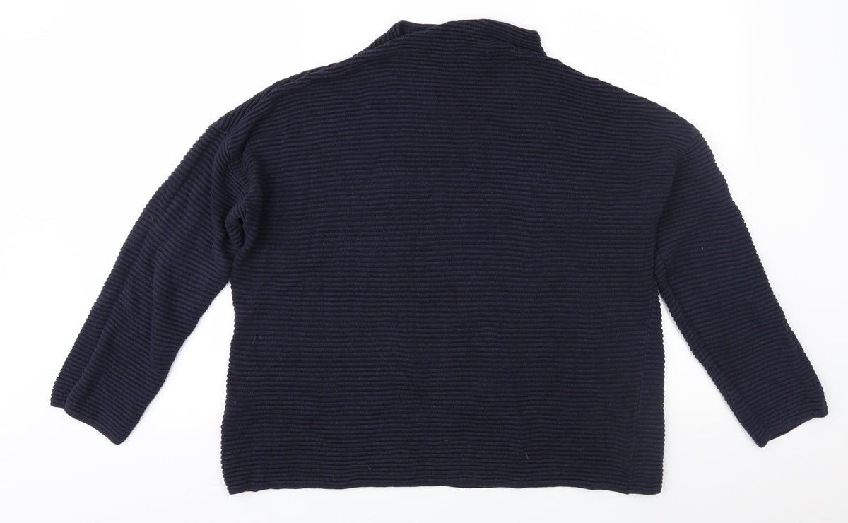 Back view of H&M women’s blue jumper, size M