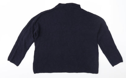 Back view of H&M women’s blue jumper, size M