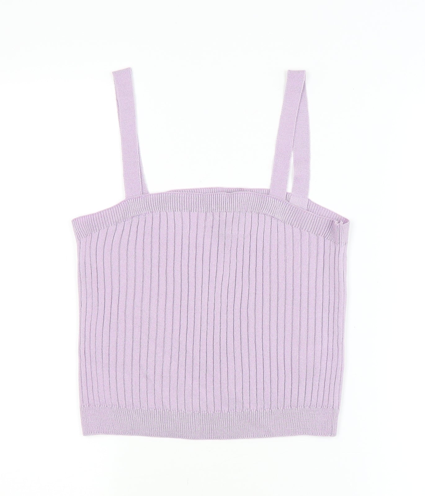 Womens UK Size L New Look Purple Cropped T-Shirt