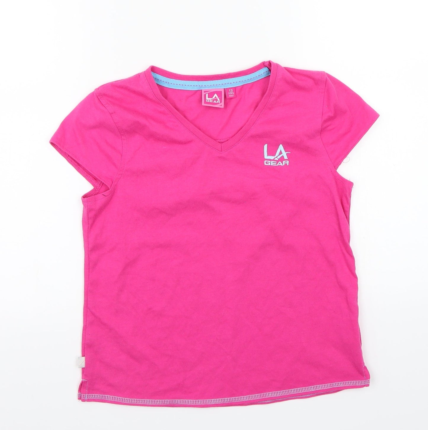 LA Gear Girls Pink   Basic T-Shirt Size 13 Years