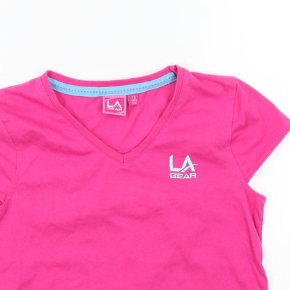 LA Gear Girls Pink   Basic T-Shirt Size 13 Years