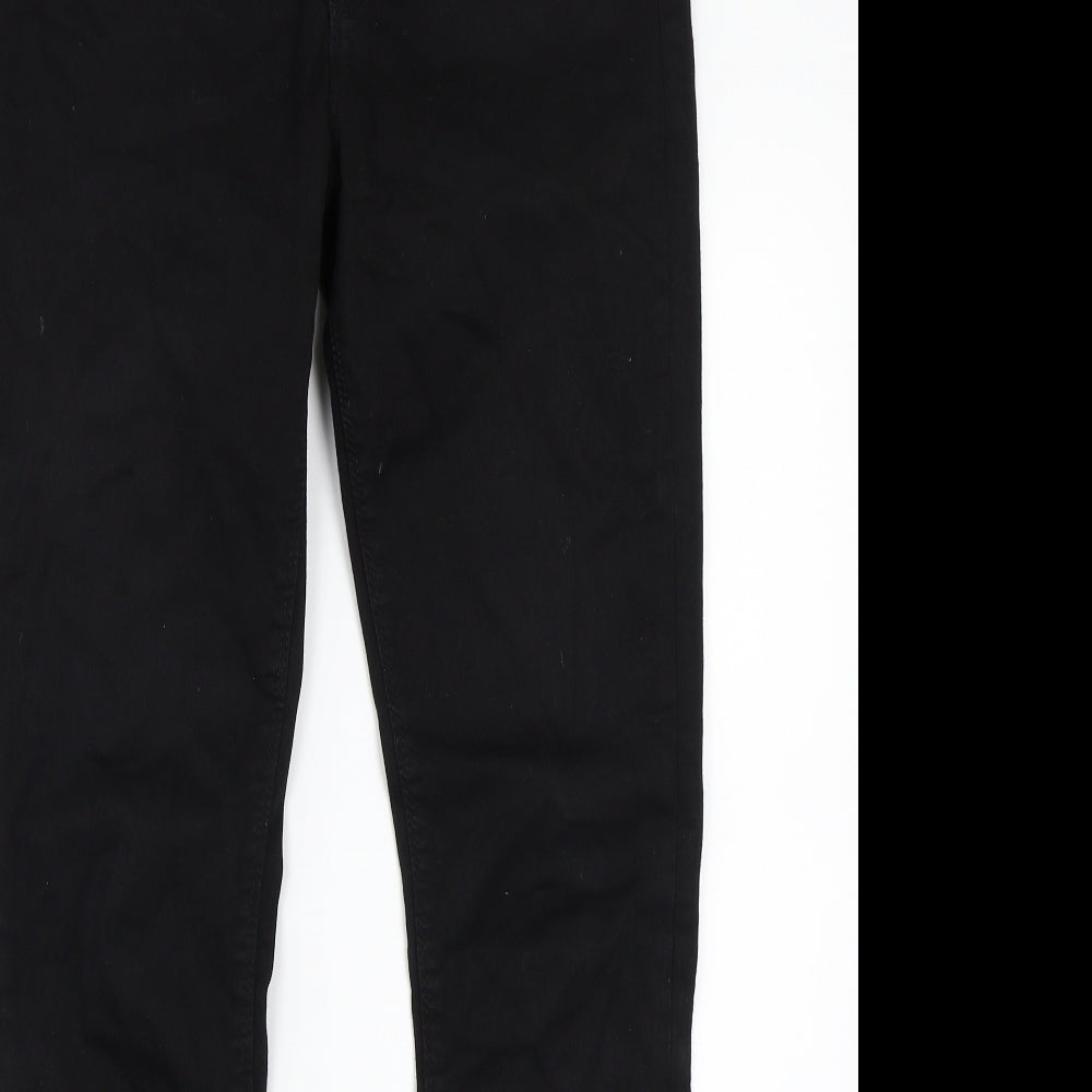 Womens UK Size 30 Warehouse Regular Fit Straight Black Jeans