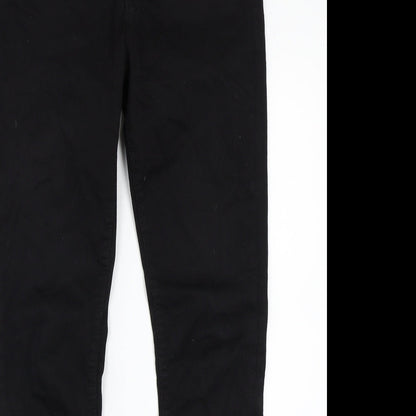 Womens UK Size 30 Warehouse Regular Fit Straight Black Jeans