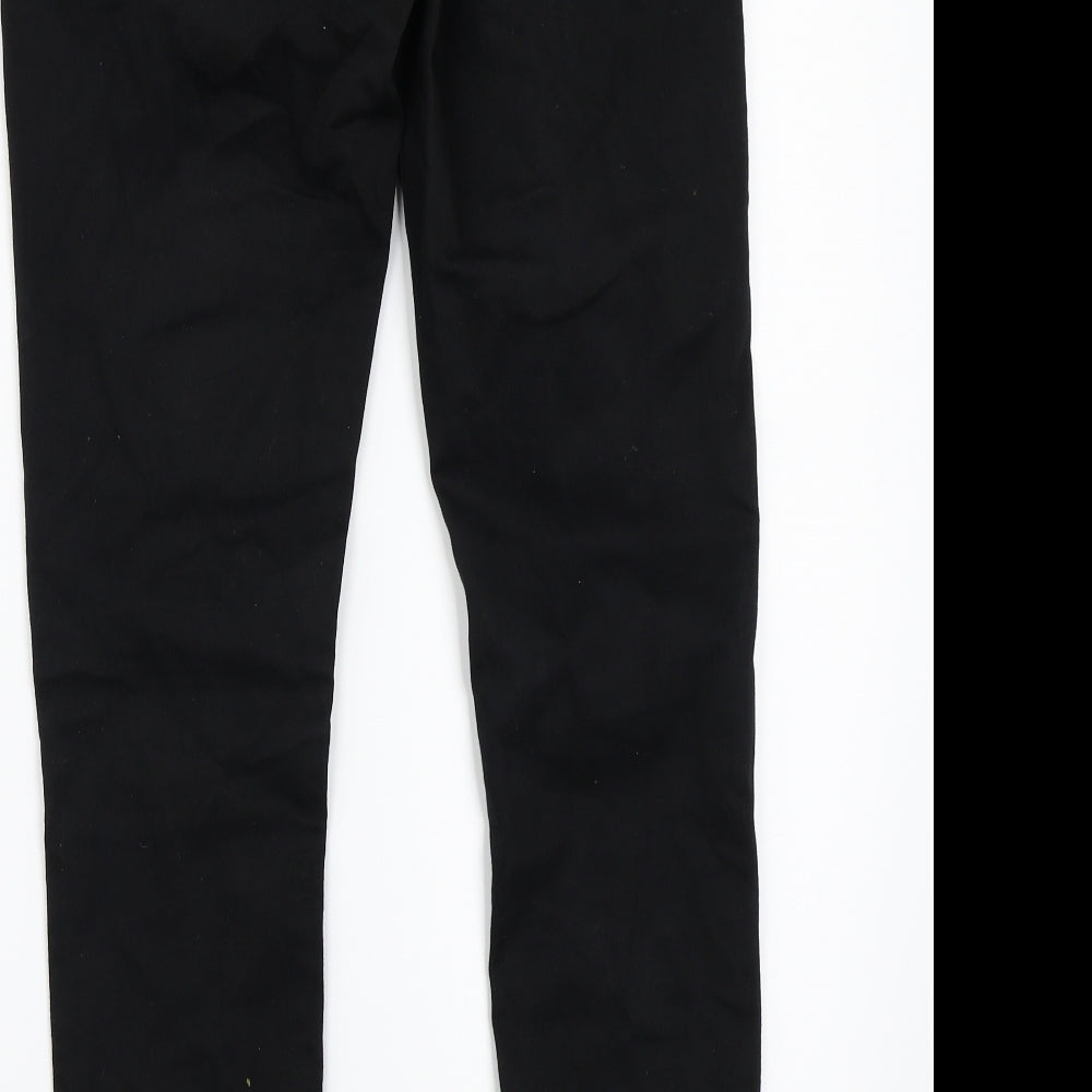 Womens UK Size 30 Warehouse Regular Fit Straight Black Jeans