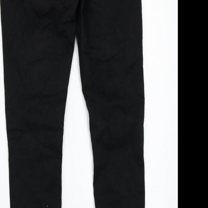 Womens UK Size 30 Warehouse Regular Fit Straight Black Jeans