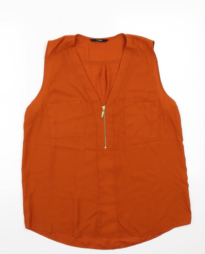 George Womens Brown   Basic Blouse Size 14