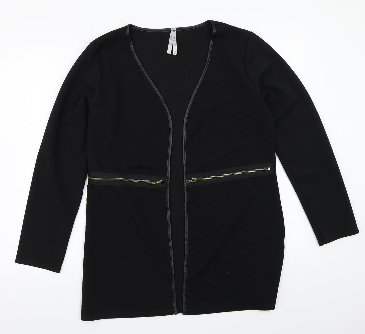 Front view of Blue Vanilla women’s black jacket blazer, size L