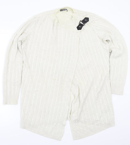 South Womens White   Cardigan Jumper Size 14