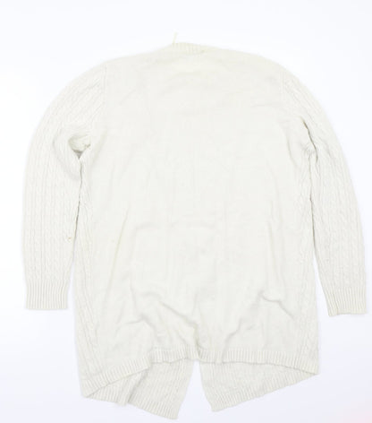 South Womens White   Cardigan Jumper Size 14