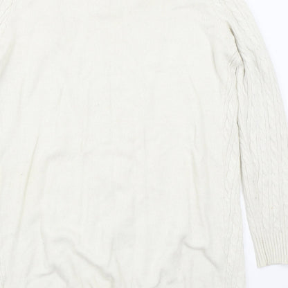South Womens White   Cardigan Jumper Size 14