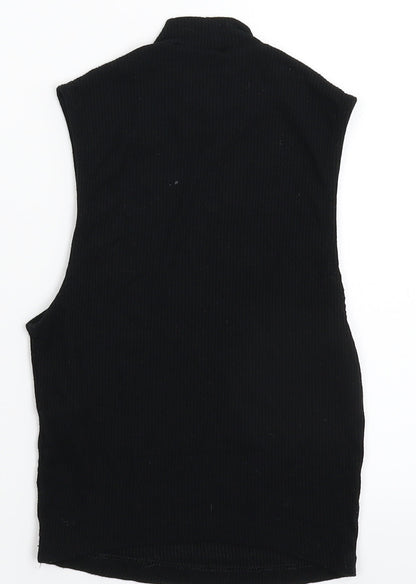 Miss Selfridge Womens Black   Basic T-Shirt Size 6