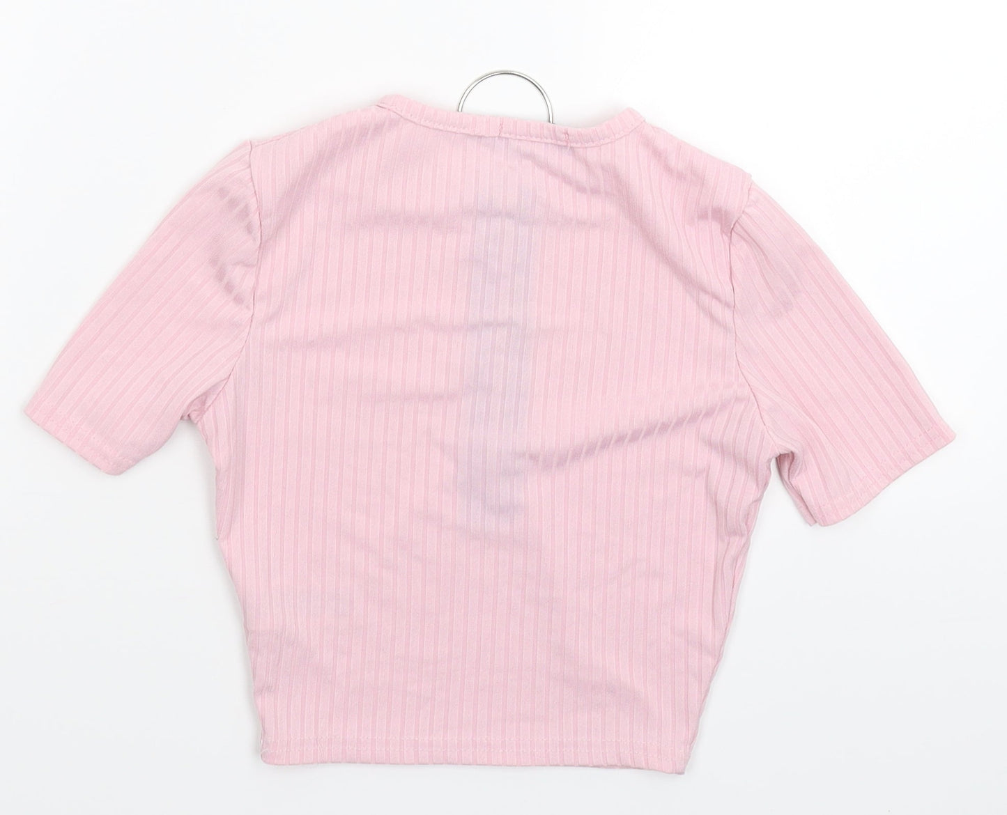 Womens UK Size 4 PRETTYLITTLETHING Pink Basic T-Shirt