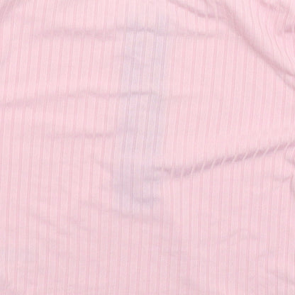 Womens UK Size 4 PRETTYLITTLETHING Pink Basic T-Shirt